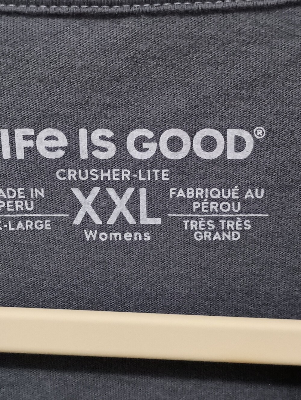 Women's XXL Life Is Good Crusher-Lite T-shirt Lotus Graphic w/ "Breathe" text. - Picture 4 of 5